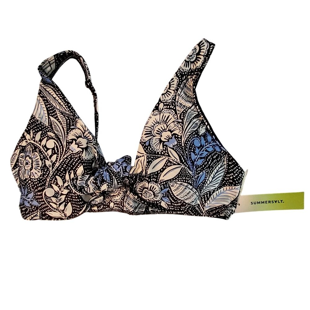 Summersalt Floral Jetsetter Bikini Top Size 4 Multi With Tags Womens Swimwear